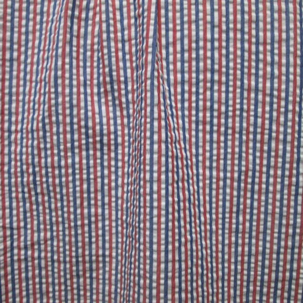 J Crew Vintage Seersucker button down collar shirt Men Cotton Size Sz Medium Md